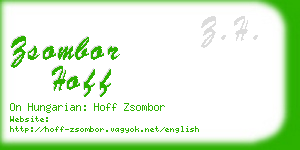 zsombor hoff business card